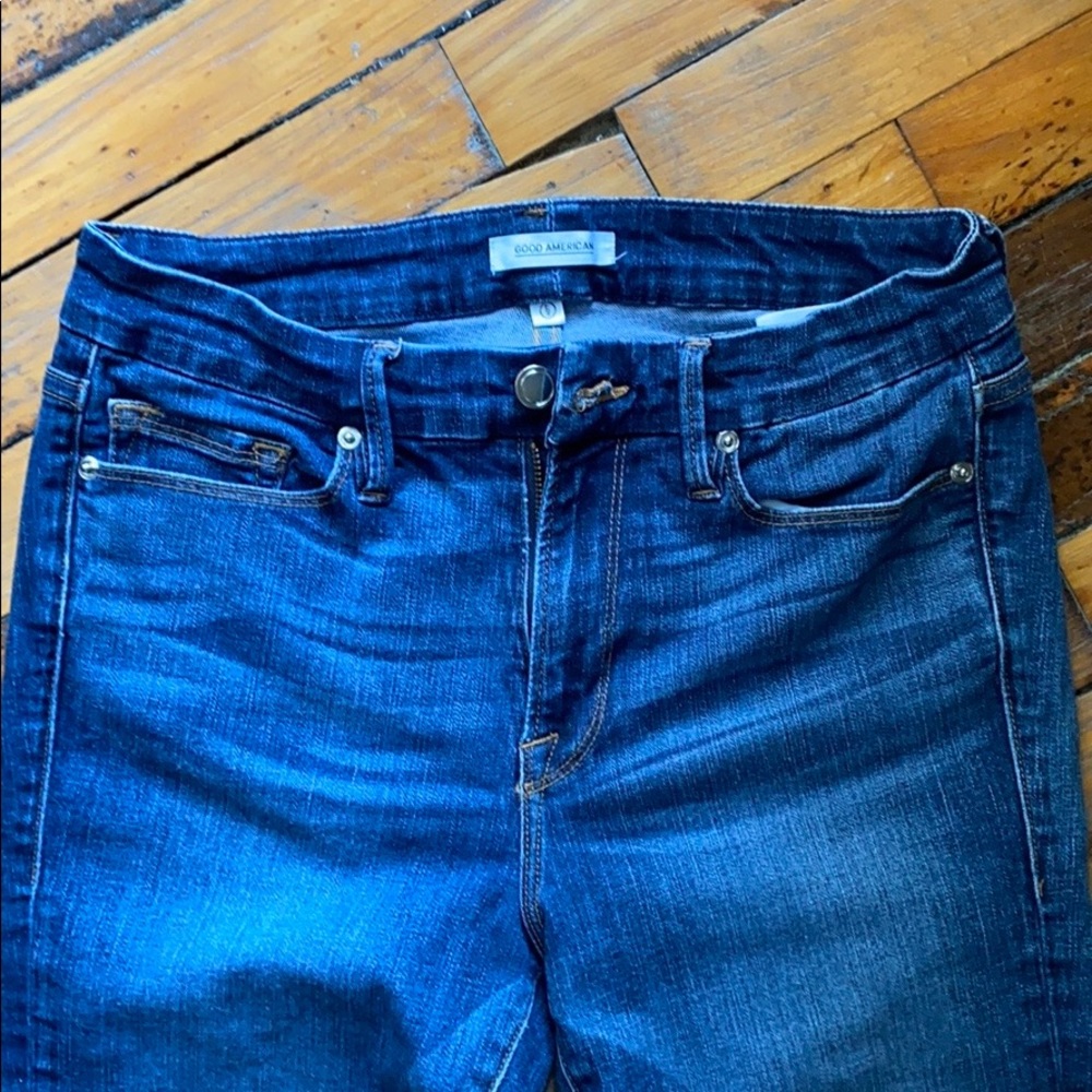 Good American crop high waisted skinny jean